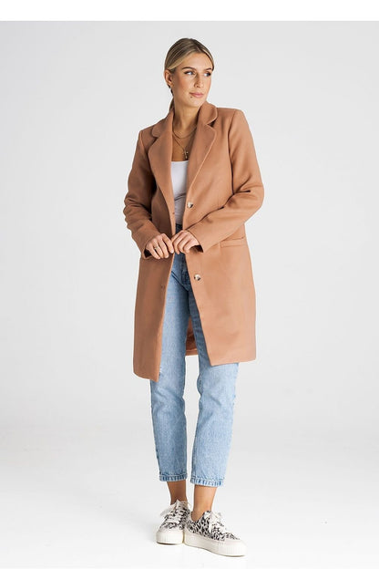 Knee Length Buttoned Coat