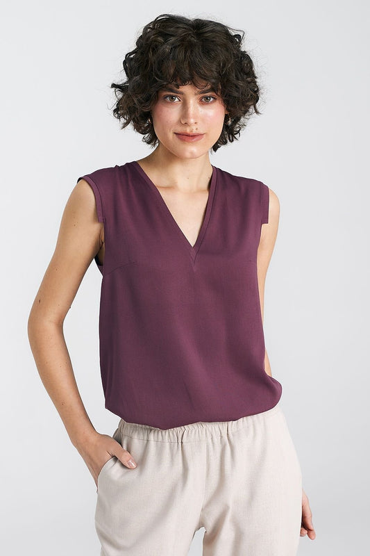 V-Neck Sleeveless Top