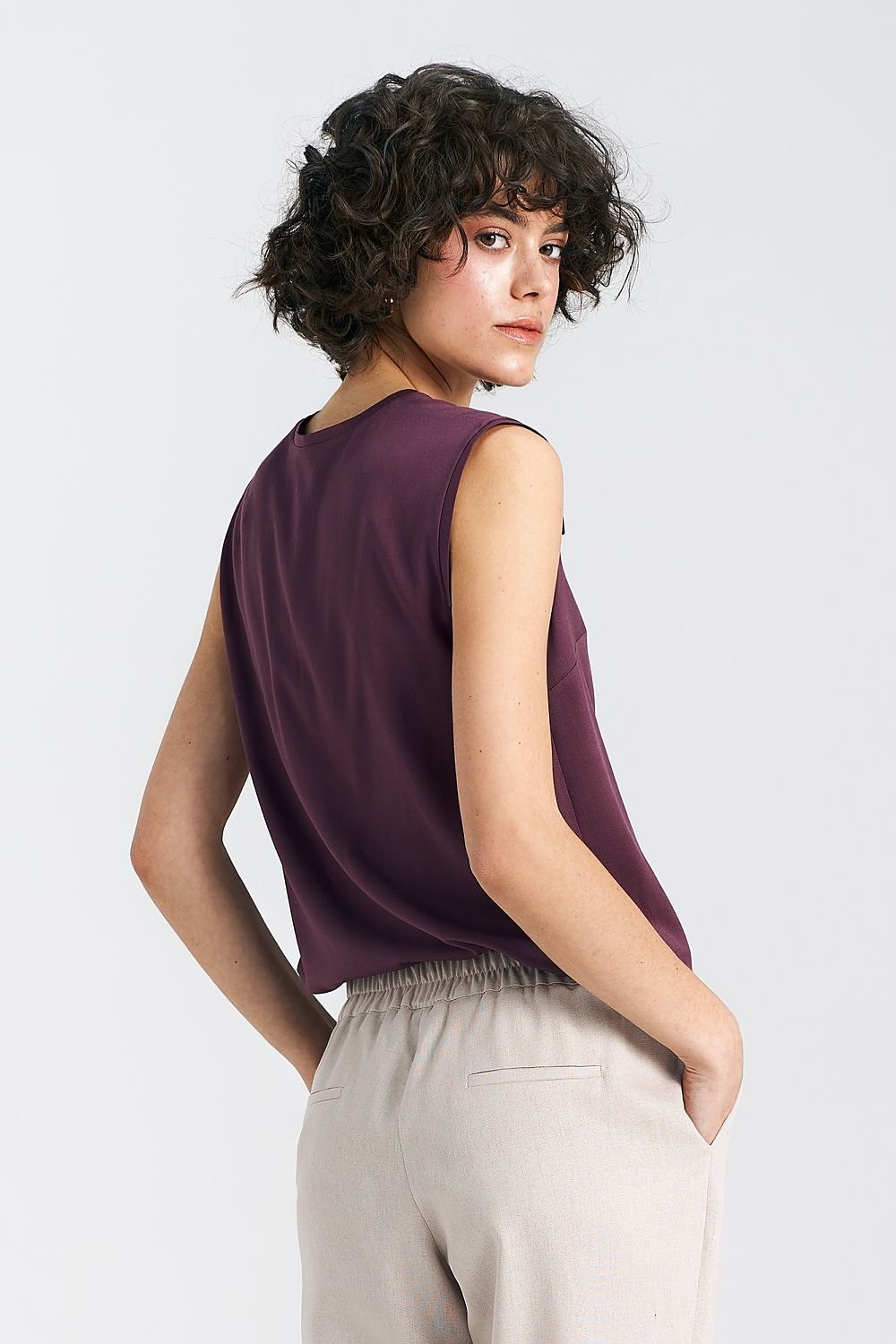 V-Neck Sleeveless Top