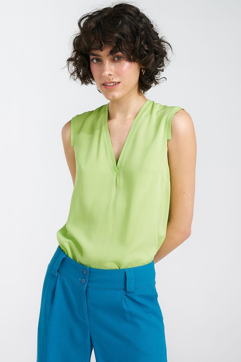 V-Neck Sleeveless Top