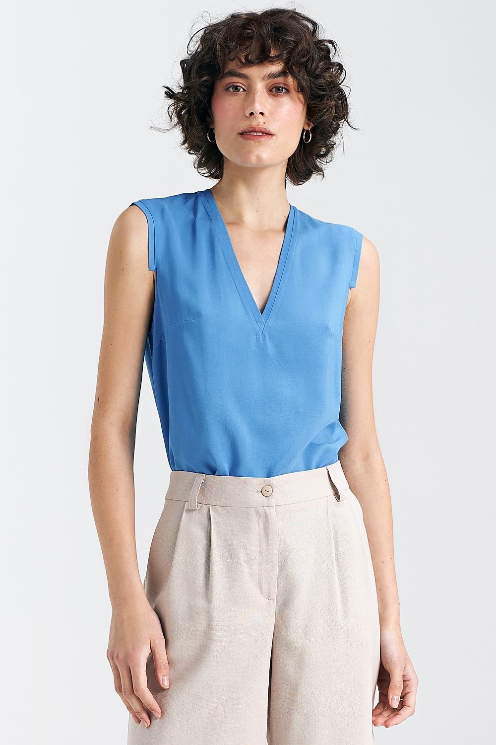 V-Neck Sleeveless Top