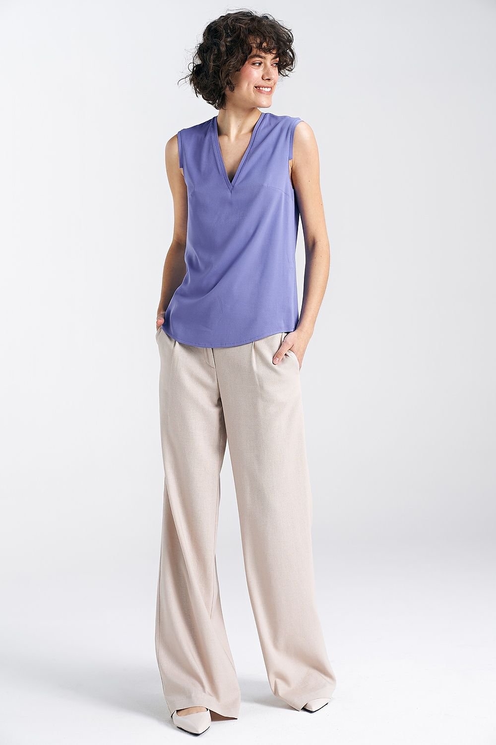 V-Neck Sleeveless Top