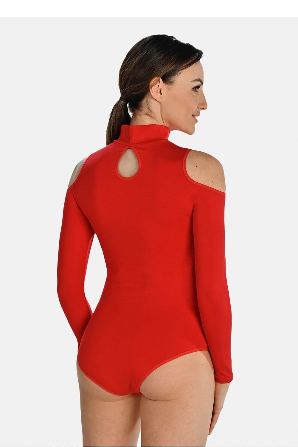 Open Shoulder Long Sleeve Bodysuit