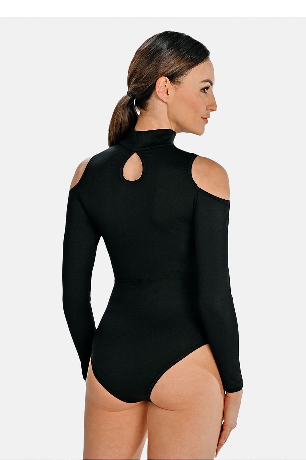 Open Shoulder Long Sleeve Bodysuit