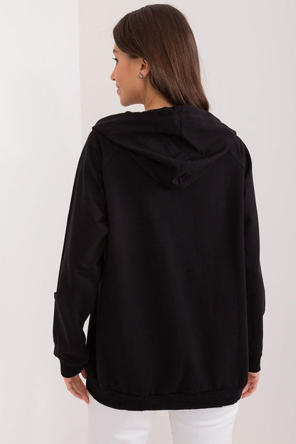 Buttoned Hooded Sweatshirt