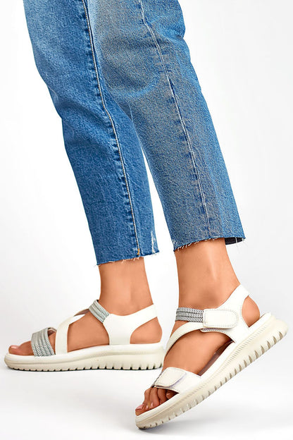 Velcro Straps Flat Sandals