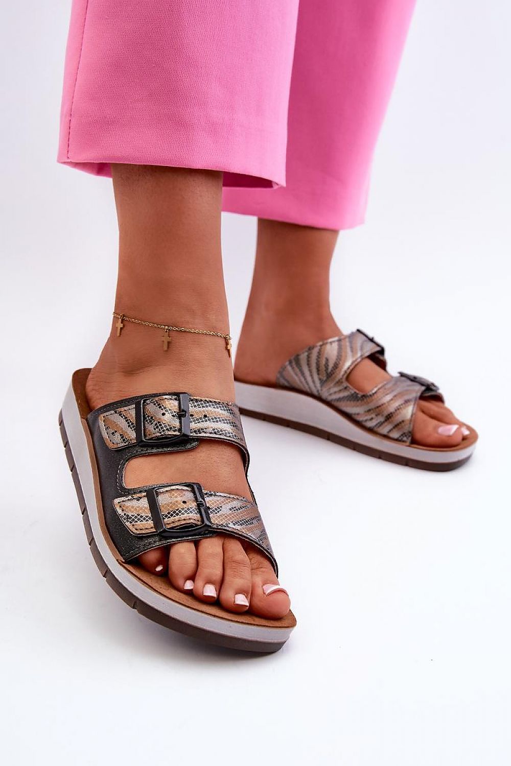 Double Strap Buckle Flip-Flops