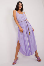 Slit High Waist Wide Leg Pants