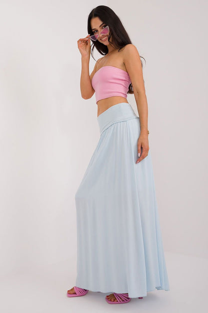 Wide Waistband Maxi Skirt