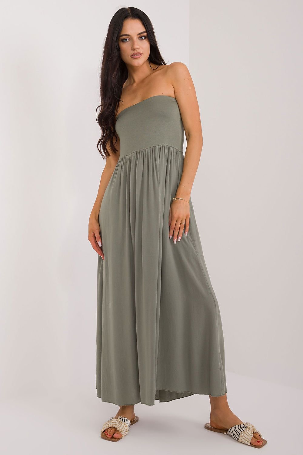 Wide Waistband Maxi Skirt