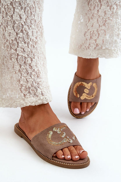 Sequin Strap Flip-Flops