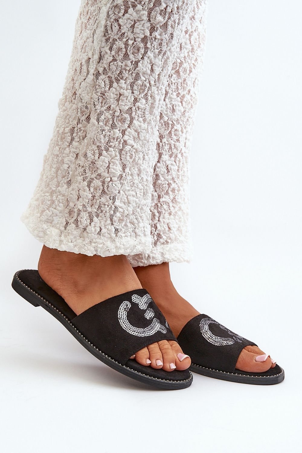 Sequin Strap Flip-Flops