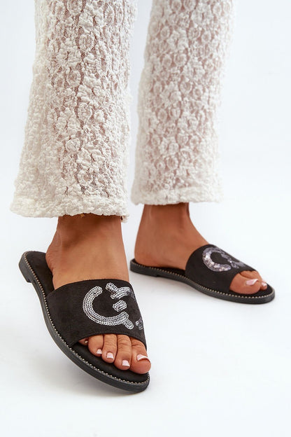 Sequin Strap Flip-Flops