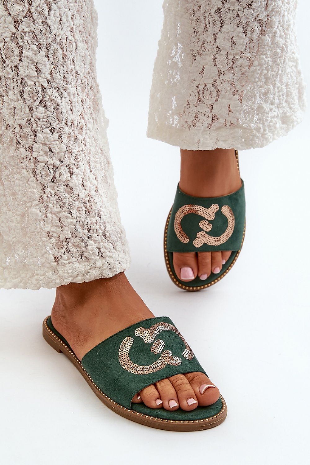 Sequin Strap Flip-Flops