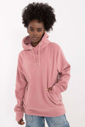Pale Pink Hooded Sweatshirt with Zipped Pockets
