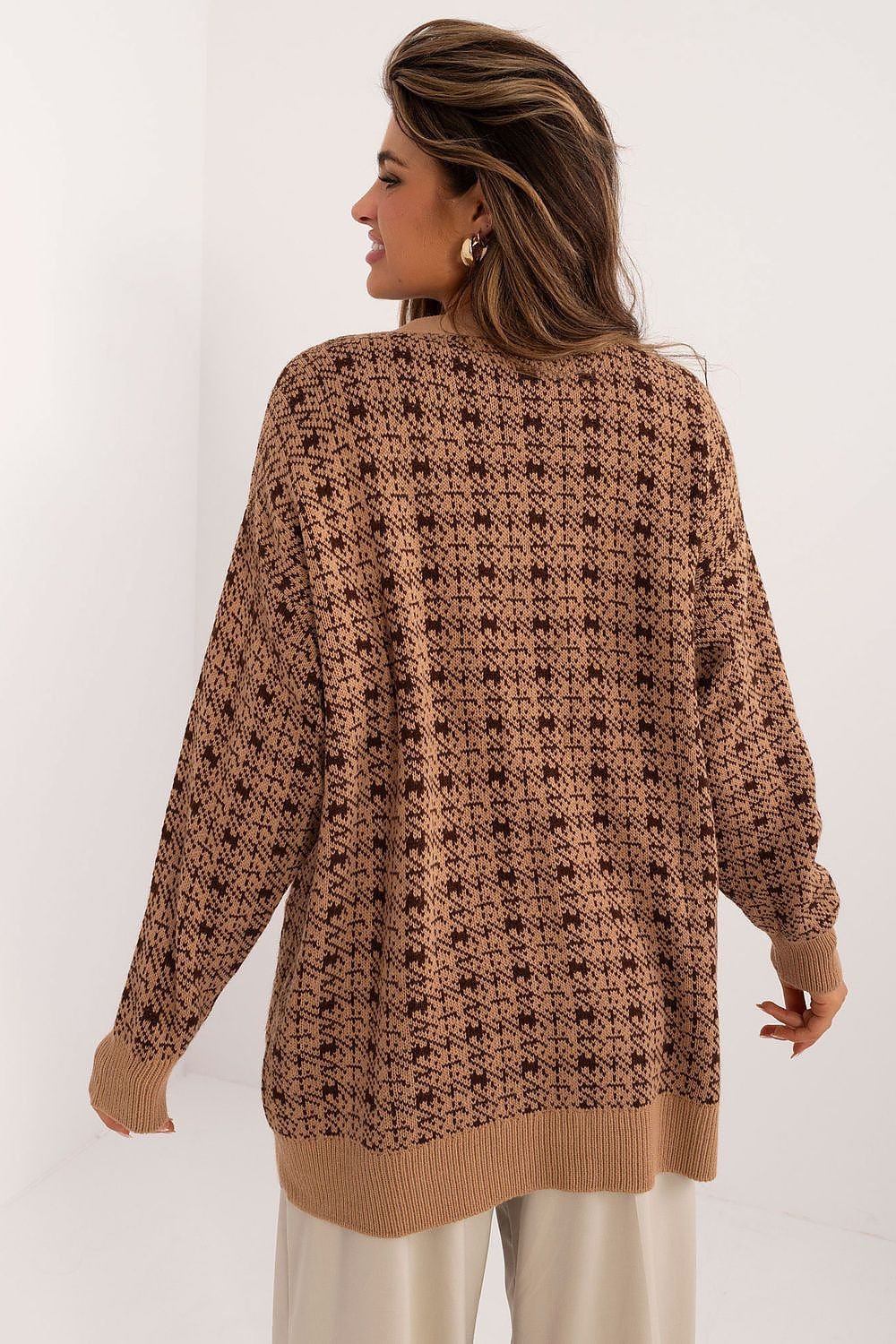 Pocketed Button-Up Cardigan Brown