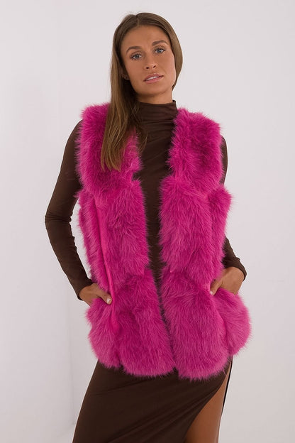 Fuchsia Fur Vest