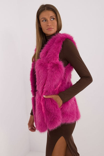 Fuchsia Fur Vest