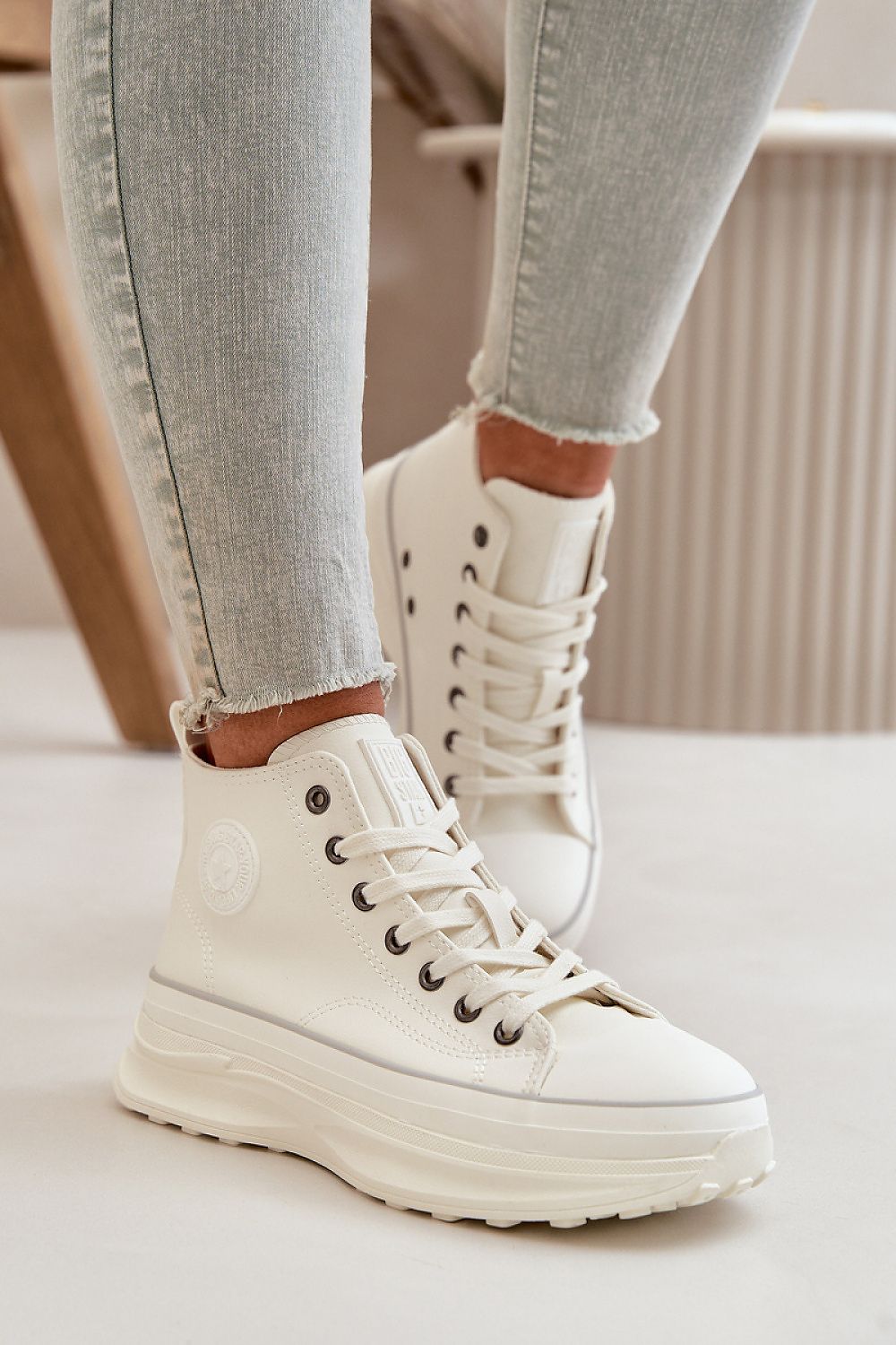 Massive Platform Lace-Up Sneakers