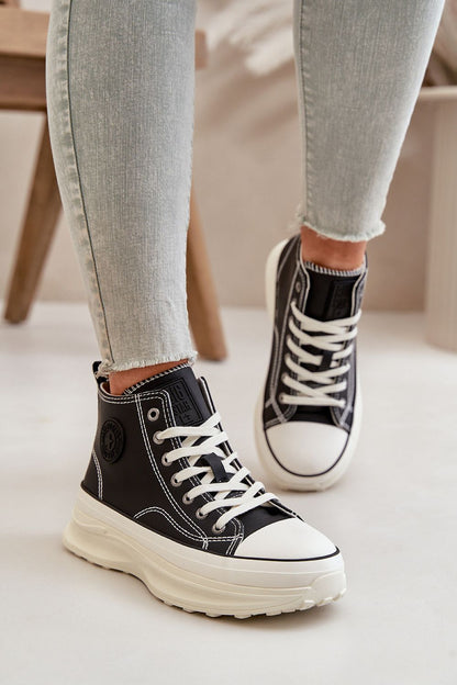 Massive Platform Lace-Up Sneakers