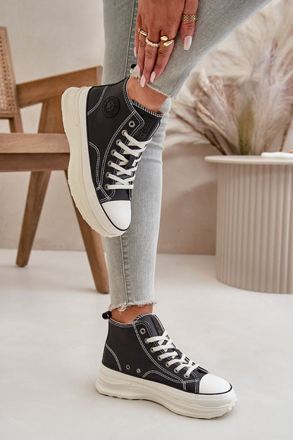 Massive Platform Lace-Up Sneakers