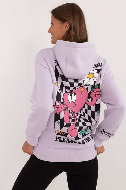 Fun Print Women's Hoodie Violet