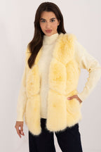 Yellow Fur Vest