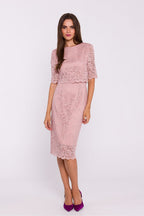 Two Layer Lace Pencil Dress