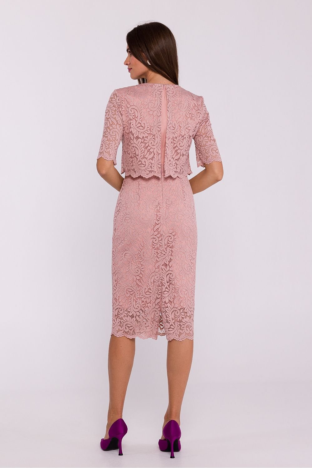Two Layer Lace Pencil Dress