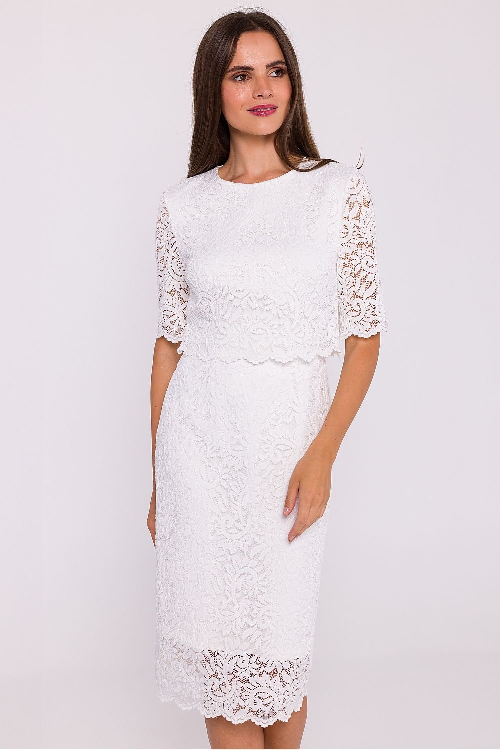 Two Layer Lace Pencil Dress
