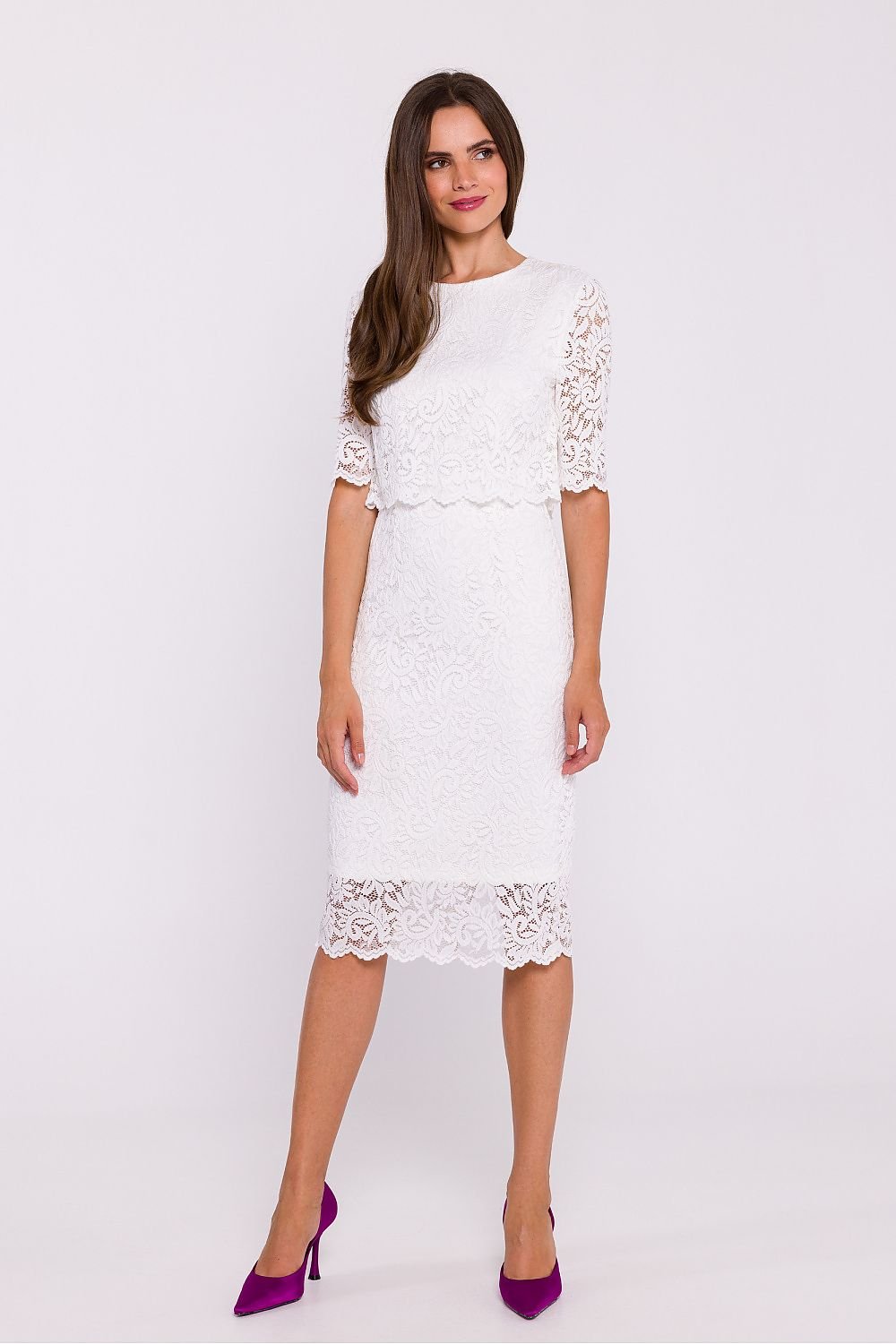 Two Layer Lace Pencil Dress