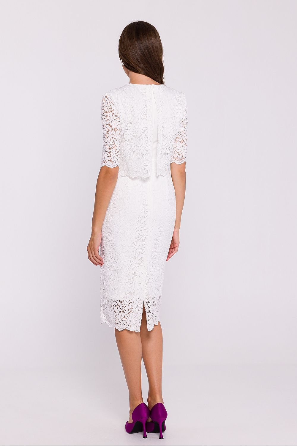 Two Layer Lace Pencil Dress