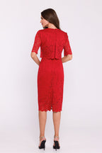 Two Layer Lace Pencil Dress