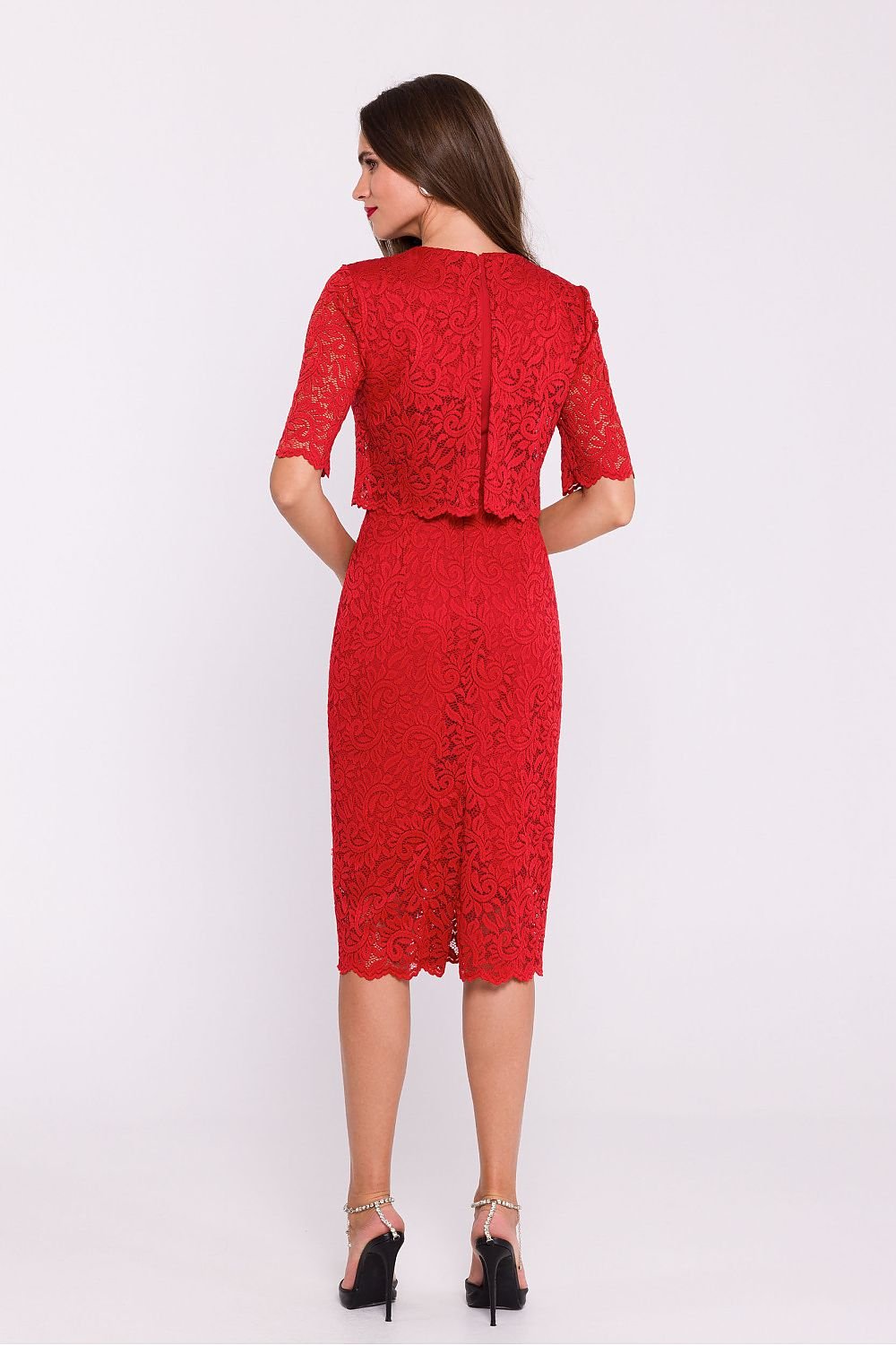 Two Layer Lace Pencil Dress