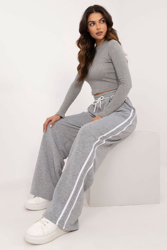 Sporty Long Sleeve Blouse & Pants Outfit Set