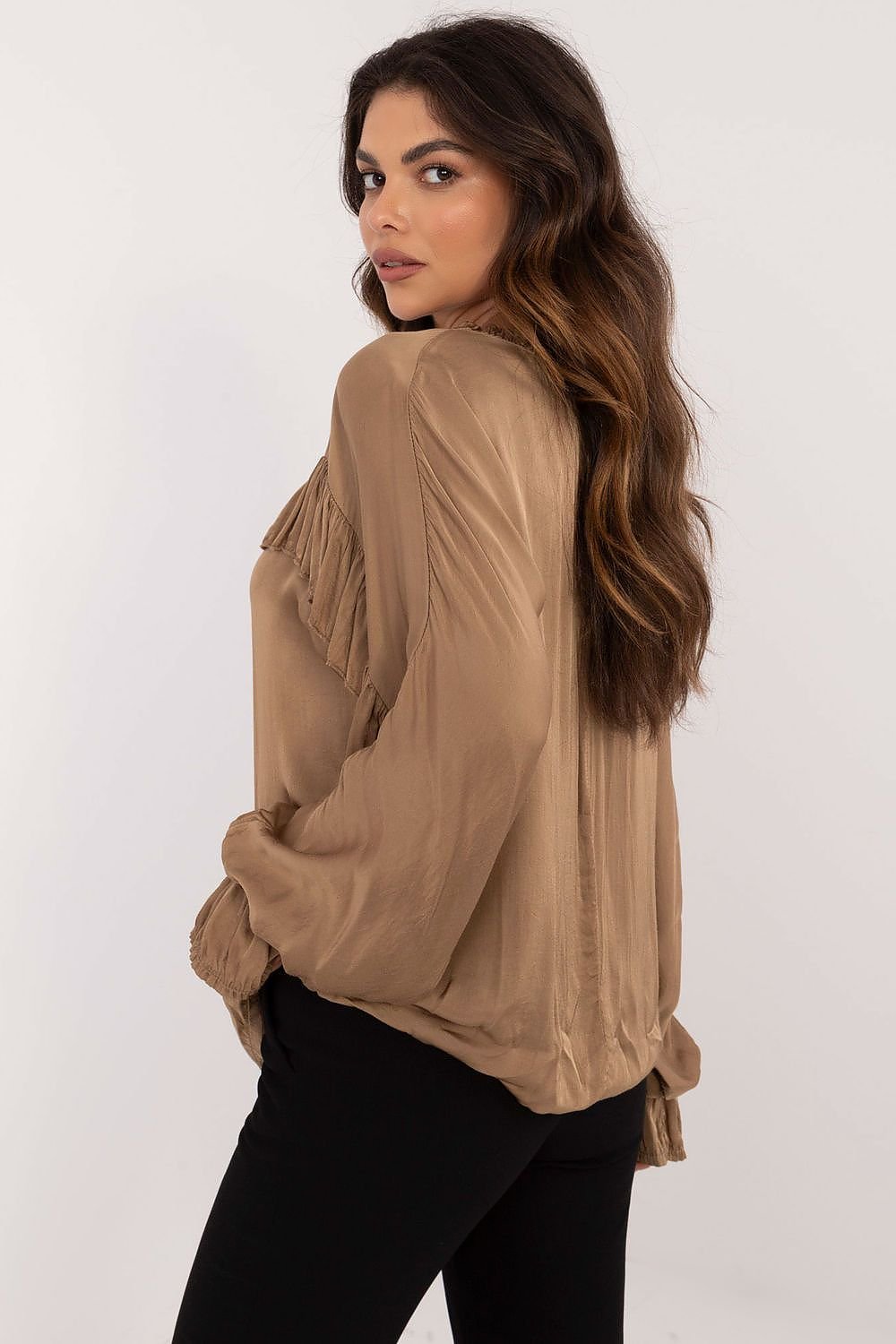 Striking Ruffle Long Sleeve Shirt