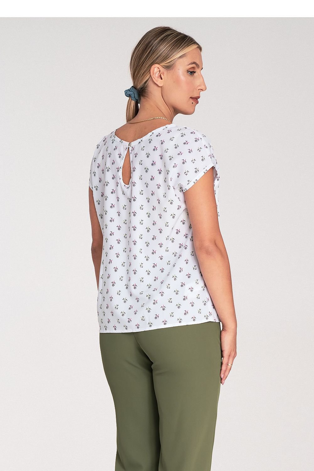 Simple Cut Short Sleeve Blouse