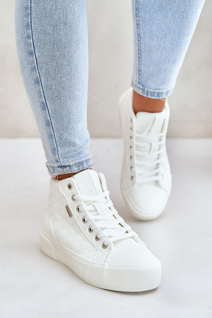 High Top Eco Leather Sneakers