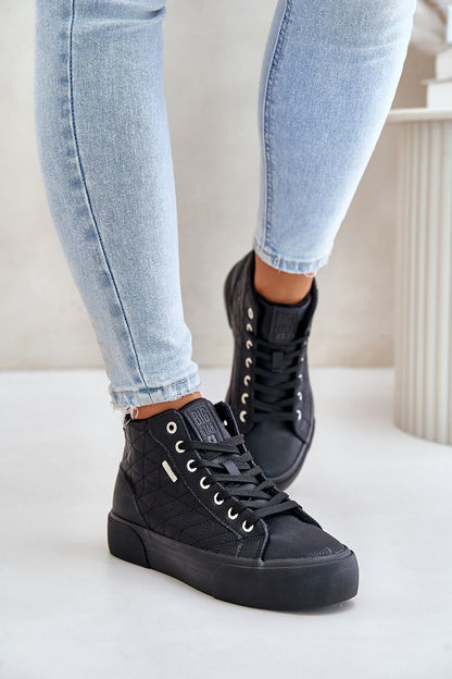 High Top Eco Leather Sneakers