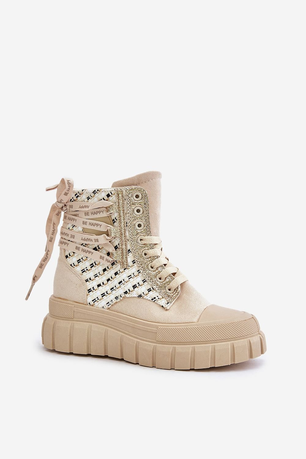 High Top Platform Sneakers with Zipper