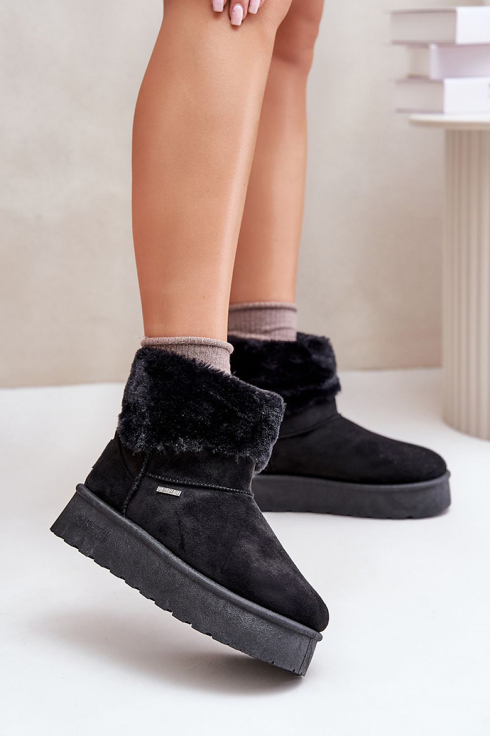 Midi Slip-On Fur Snow Boots