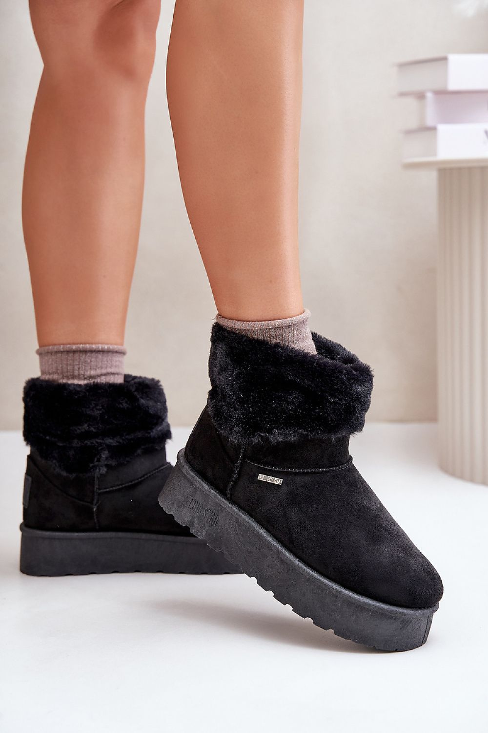 Midi Slip-On Fur Snow Boots