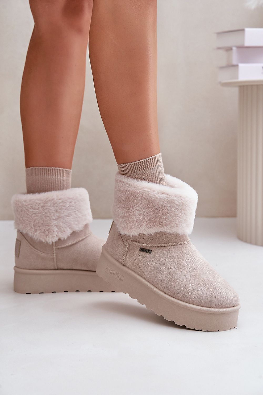 Midi Slip-On Fur Snow Boots