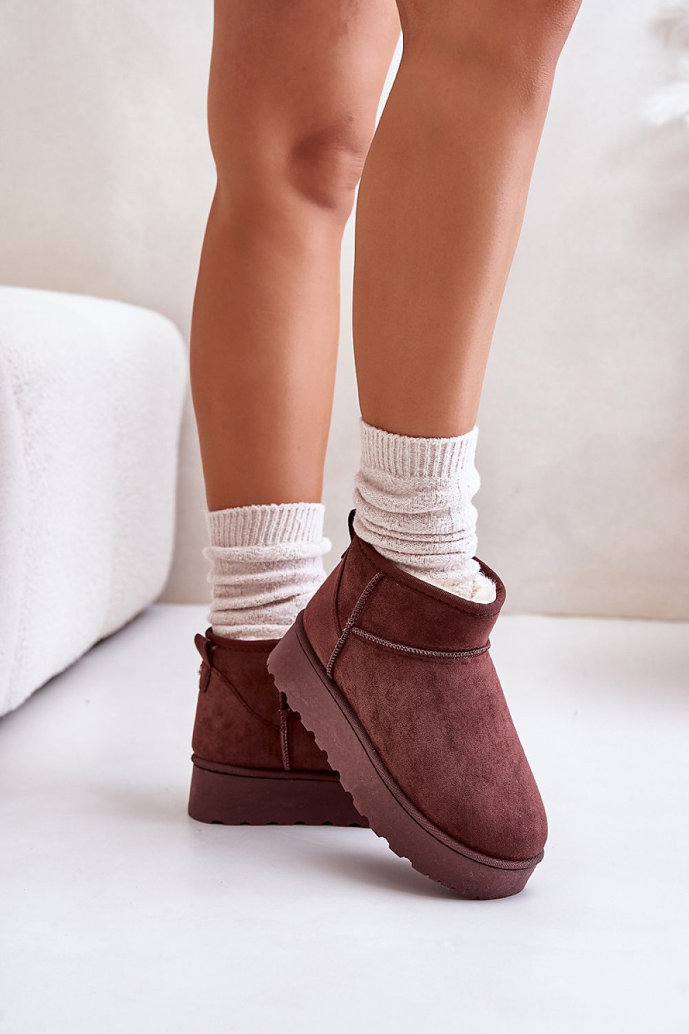 Low Upper Slip-On Snow Boots