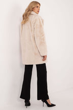 Transitional Hooded Teddy Coat in Beige