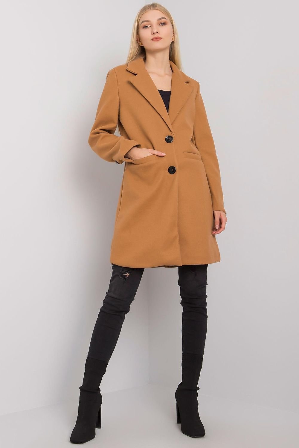 Single-Breasted Mid-Length Coat