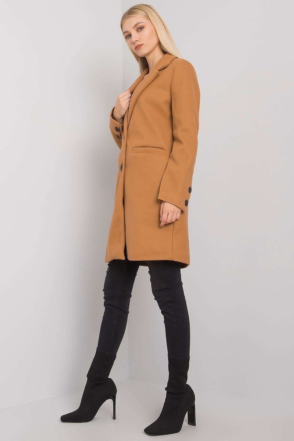 Single-Breasted Mid-Length Coat