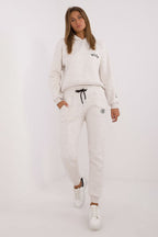 Hoodie & Sweatpants Outfit Set Beige
