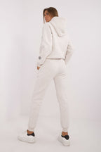 Hoodie & Sweatpants Outfit Set Beige
