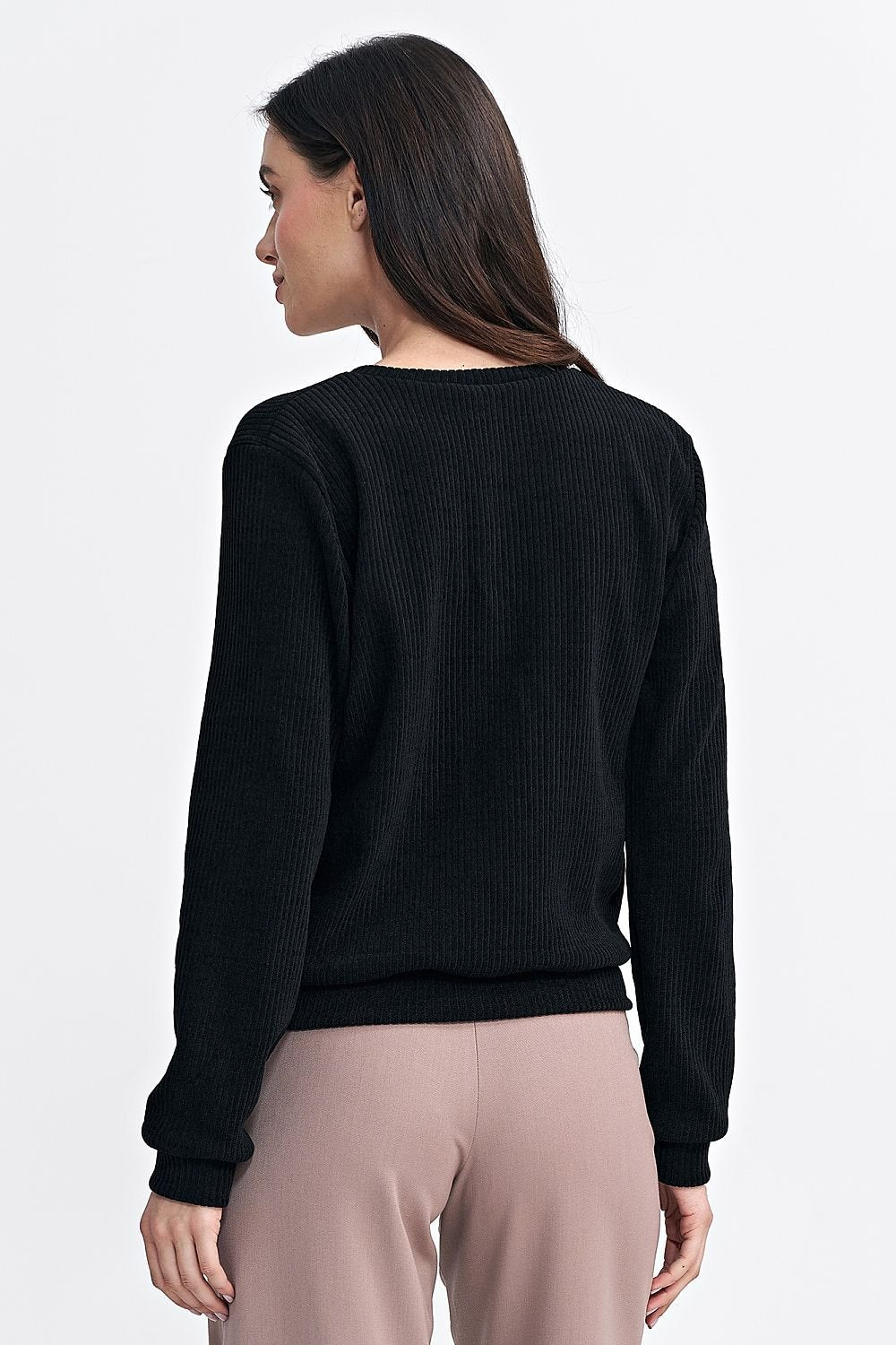 Soft Ribbed Knit Blouse